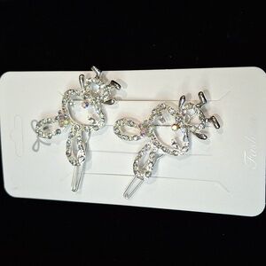 Silver Bunny Hair Clips